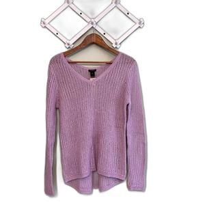 Ann Taylor Lavender purple open knit Sweater